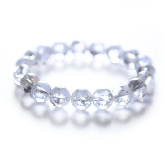 Aether Official clear quartz crystal gemstone bracelet. Best quality natural clear quartz crystal gemstone bracelet.